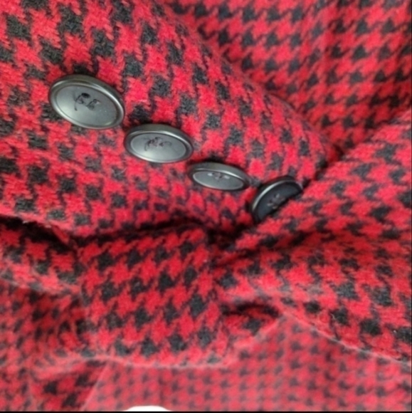 Forever 21 Red Houndstooth Double Breasted Jacket - Picture 3 of 7